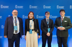 Od lewej: P. Koba, Prof. I. Oleksiewicz, P. Padula, K.Mazurek,